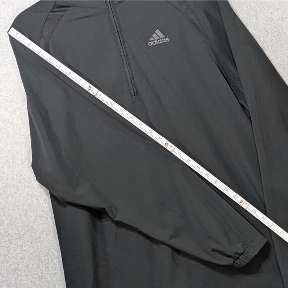 Adidas Men’s M Black Lightweight Windbreaker Jacket Athletic Running Sport - Picture 11 of 14